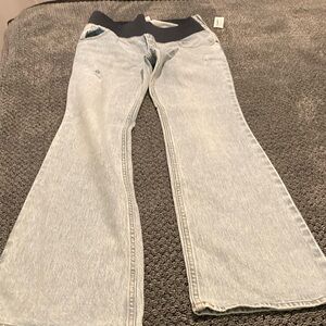 Old Navy Light Blue Maternity Flare Jeans